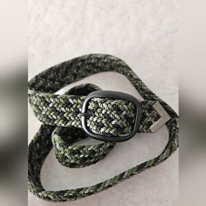 Stylish Green Woven Men's Belt Sports Afield